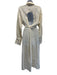 Rohe Size 38 Cream White Silk Long Sleeve Button Front Collared Open Back Dress Cream White / 38
