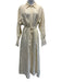 Rohe Size 38 Cream White Silk Long Sleeve Button Front Collared Open Back Dress Cream White / 38