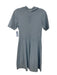 Alexia Admor Size S Light Blue Viscose Blend Ribbed Knit Short Sleeve Dress Light Blue / S