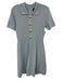 Alexia Admor Size S Light Blue Viscose Blend Ribbed Knit Short Sleeve Dress Light Blue / S