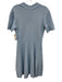Alexia Admor Size M Light Blue Viscose Blend Ribbed Knit Short Sleeve Dress Light Blue / M