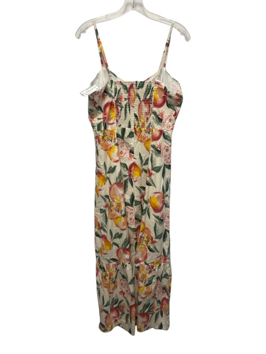 Layered with Love Size L Cream White, Green & Red Cotton Spaghetti Strap Dress Cream White, Green & Red / L