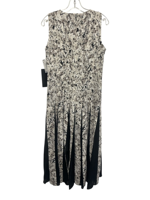 Tuckernuck Size 6 Gray, Black & White Polyester Sleeveless Floral Paneled Dress Gray, Black & White / 6