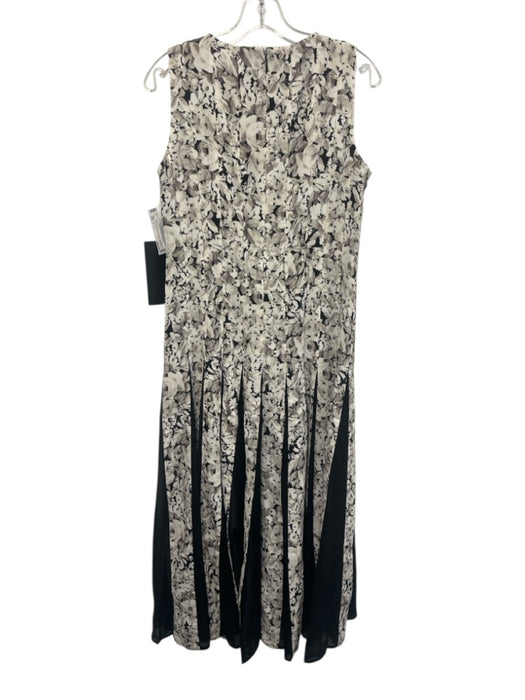 Tuckernuck Size 6 Gray, Black & White Polyester Sleeveless Floral Paneled Dress Gray, Black & White / 6
