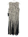 Tuckernuck Size 6 Gray, Black & White Polyester Sleeveless Floral Paneled Dress Gray, Black & White / 6