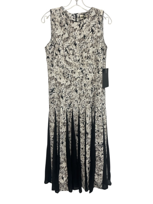 Tuckernuck Size 6 Gray, Black & White Polyester Sleeveless Floral Paneled Dress Gray, Black & White / 6