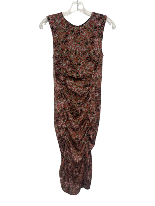 Saunders x Rent the Runway Size 6 Black, Red & Green Polyester Floral Dress Black, Red & Green / 6