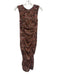 Saunders x Rent the Runway Size 6 Black, Red & Green Polyester Floral Dress Black, Red & Green / 6