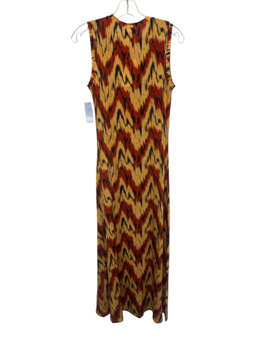 Ulla Johnson Size S Red, Yellow & Black Rayon Blend Sleeveless Stretch Dress Red, Yellow & Black / S