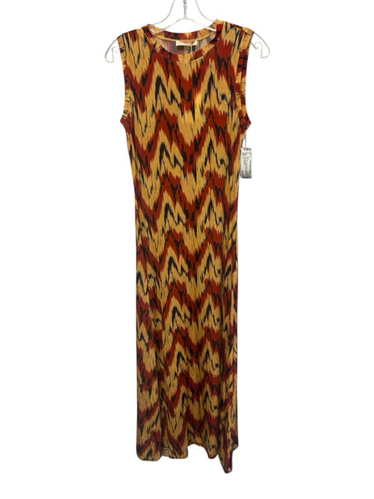 Ulla Johnson Size S Red, Yellow & Black Rayon Blend Sleeveless Stretch Dress Red, Yellow & Black / S
