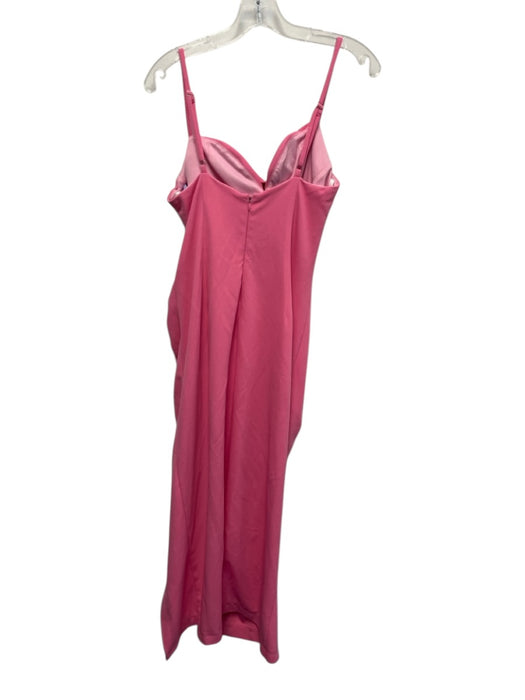 Donna Morgan Size 8 Pink Polyester Blend Spaghetti Strap Draped Cowl neck Dress Pink / 8