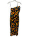 Hyacinth House Size XS Orange, Navy & Multi Cotton Spaghetti Strap Floral Dress Orange, Navy & Multi / XS