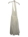Jewel Badgley Mischka Size 2 Cream White Nylon Tie Neck V Neck Side Zip Dress Cream White / 2