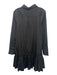 J. Crew Size M Black Cotton Long Sleeve Quarter Button Collared Dress Black / M