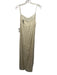 Maje Size 38 Cream White Polyester Satin Spaghetti Strap Lace Detail Slip Dress Cream White / 38