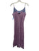 J. Crew Size M Blue & Pink Ramie Floral Spaghetti Strap Embroidered Detail Dress Blue & Pink / M