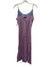J. Crew Size M Blue & Pink Ramie Floral Spaghetti Strap Embroidered Detail Dress Blue & Pink / M