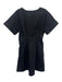 J. Crew Size 4 Black Cotton Blend Short Cuff Sleeve Button Front Pocketed Dress Black / 4