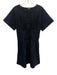 J. Crew Size 4 Black Cotton Blend Short Cuff Sleeve Button Front Pocketed Dress Black / 4