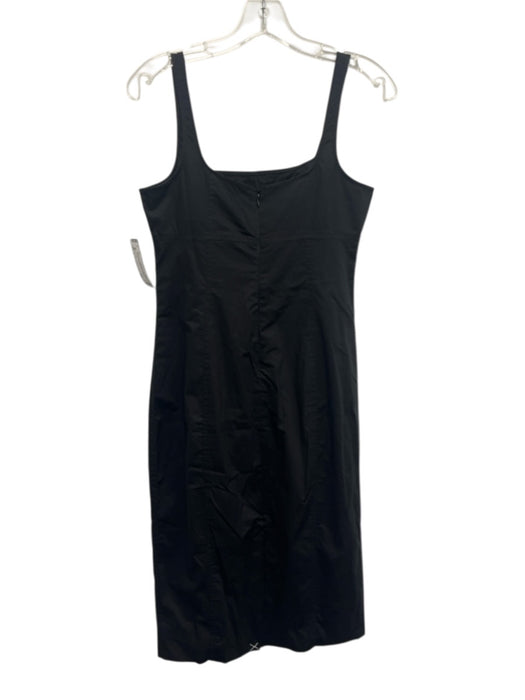 J. Crew Size 4 Black Cotton Blend Sleeveless Paneled Back Zip Midi Dress Black / 4