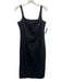 J. Crew Size 4 Black Cotton Blend Sleeveless Paneled Back Zip Midi Dress Black / 4