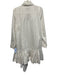 J. Crew Size XL White Cotton Long Sleeve Quarter Button Collared Dress White / XL