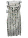 Adam Lippes Collective Size 2 White & Multi Cotton Blend Denim Floral Dress White & Multi / 2