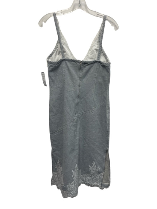 3.1 Phillip Lim x Rent the Runway Size 6 Gray & White Cotton Denim Paneled Dress Gray & White / 6