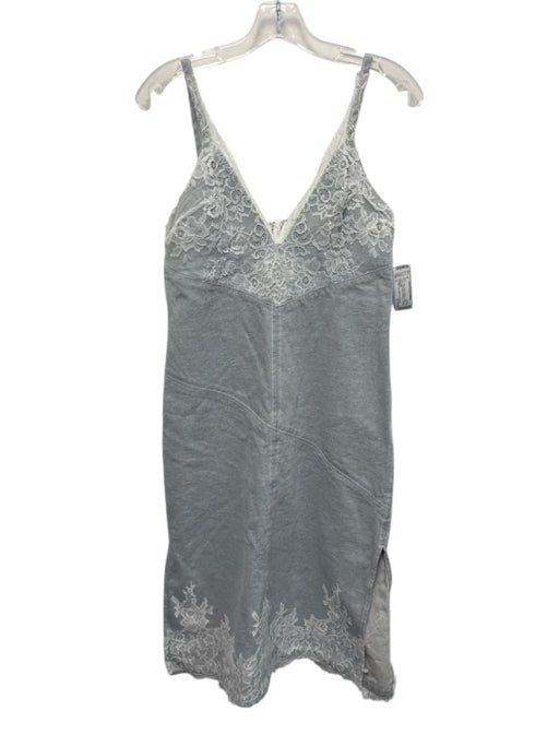 3.1 Phillip Lim x Rent the Runway Size 6 Gray & White Cotton Denim Paneled Dress Gray & White / 6