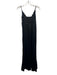 L'agence Size 2 Black Silk Spaghetti Strap Lace Detail Slip V Neck Dress Black / 2