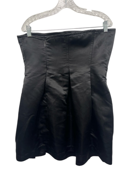 Marina Moscone Collective Size 14 Black Polyester Satin Strapless Pleated Dress Black / 14