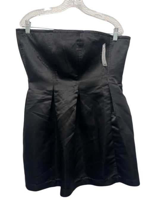 Marina Moscone Collective Size 14 Black Polyester Satin Strapless Pleated Dress Black / 14