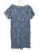 Abbey Glass Size XS Light Blue Polyester Short Sleeve Floral Lace Overlay Dress Light Blue / XS