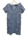 Abbey Glass Size XS Light Blue Polyester Short Sleeve Floral Lace Overlay Dress Light Blue / XS