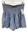 Koch Size Medium Blue & White Shirred Waist Striped Shorts Blue & White / Medium