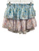 Love Shack Fancy Size Medium Silk Silk Elastic Waist Floral Tiered Mini Skirt Silk / Medium