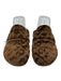 Tory Burch Shoe Size 7 Mixed Brown Textile Faux Shearling Abstract Print Clogs Mixed Brown / 7