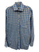 Peter Millar Size M Light Blue & Tan Cotton Plaid Button Up Long Sleeve Shirt Light Blue & Tan / M