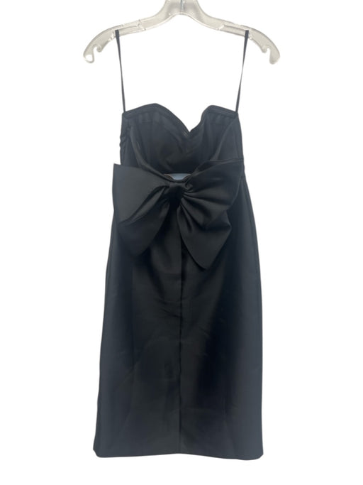 Hutch Size 2 Black Polyester Sweetheart Neckline Leg Slit Zip Close Midi Dress Black / 2
