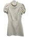 Likely Size 0 Off White Poly Blend Cut Out Back Puff Sleeve Knee length Dress Off White / 0