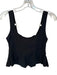 Maeve Size S Black & Tan Viscose & Cotton Sleeveless Pleated Buttons Top Black & Tan / S
