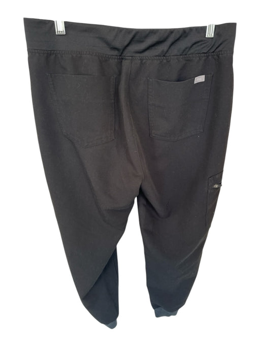 Figs Size MP Black Cotton Blend Drawstring Jogger Scrubs Pants Black / MP