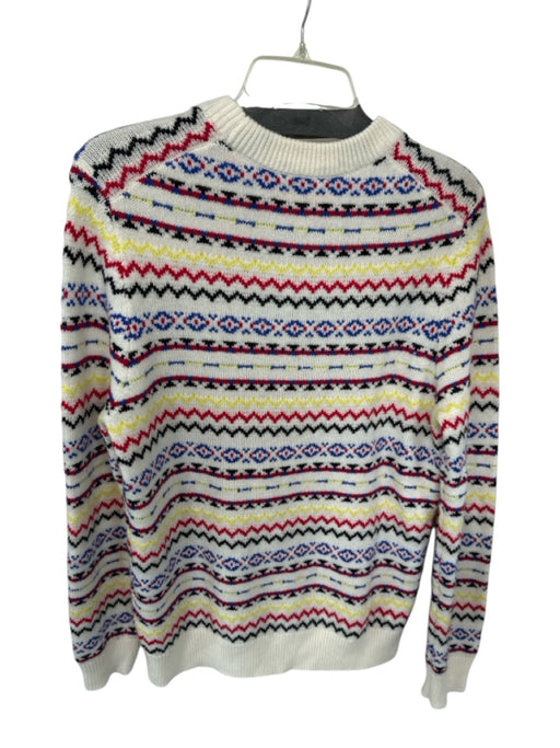 Guest in Residence Size S Cream, Blue & Yellow Wool & Cashmere Chevron Sweater Cream, Blue & Yellow / S