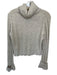 Loveshackfancy Size XS Light Gray & Black Cashmere Turtle Neck Knit Sweater Light Gray & Black / XS
