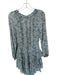 Loveshackfancy Size XS Slate Blue & Gray Viscose Long Balloon Sleeve Dress Slate Blue & Gray / XS