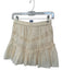 Loveshackfancy Size XS Cream Cotton Elastic Waist Lace Detail Mini Skirt Cream / XS