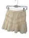 Loveshackfancy Size XS Cream Cotton Elastic Waist Lace Detail Mini Skirt Cream / XS