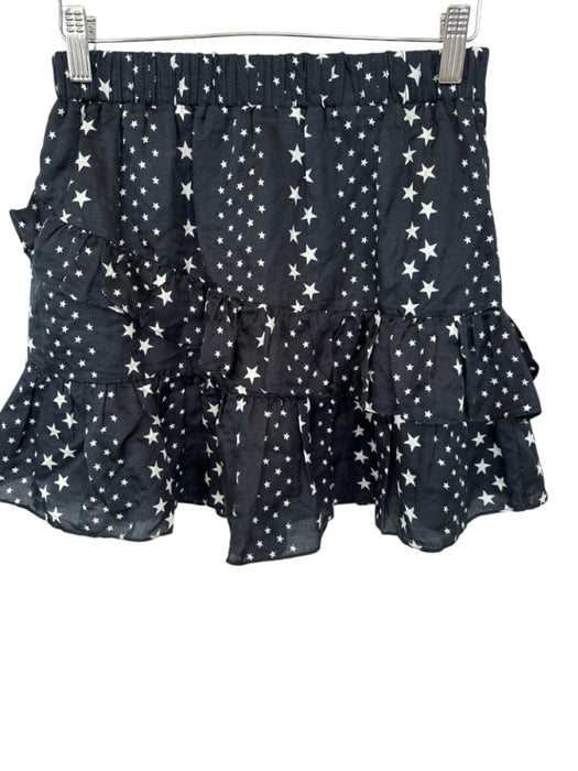 Loveshackfancy Size XS Black & White Cotton & Silk Elastic Waist stars Skirt Black & White / XS