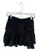 Loveshackfancy Size XS Black Cotton Elastic Waist Eyelet Scalloped Hem Skirt Black / XS