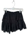 Loveshackfancy Size XS Black Cotton Elastic Waist Eyelet Scalloped Hem Skirt Black / XS